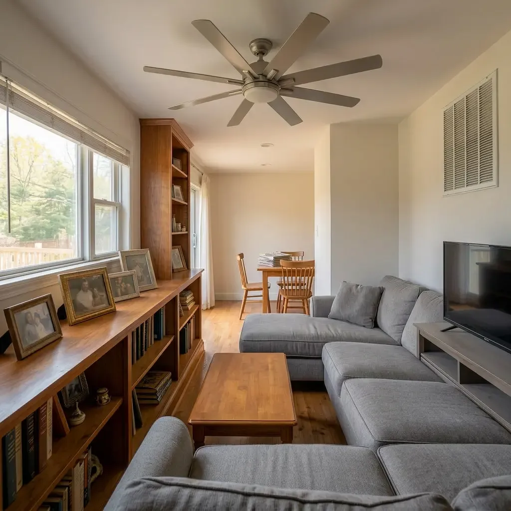 Living room after cleaning